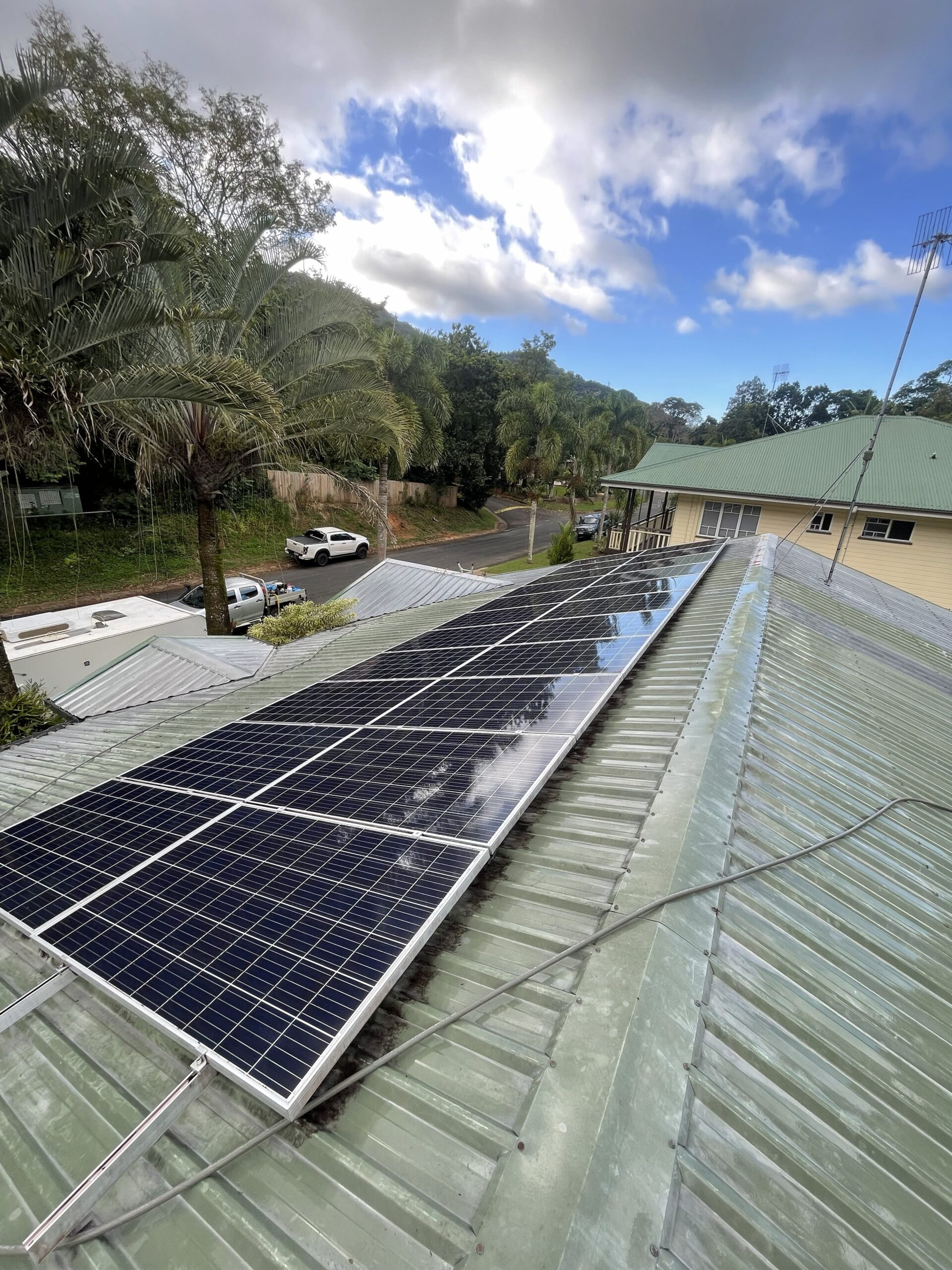 Clean solar panels in Far North Queensland