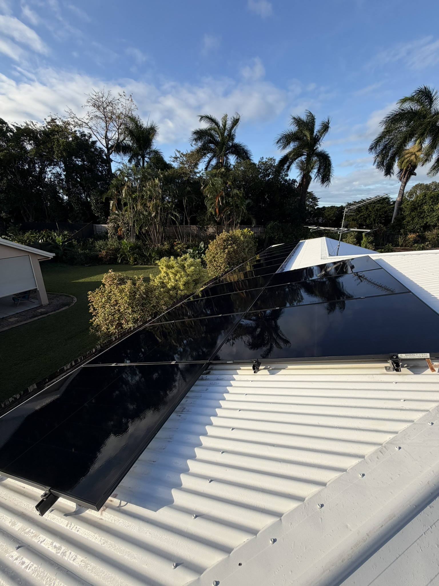 Solar panel cleaning project in Cairns