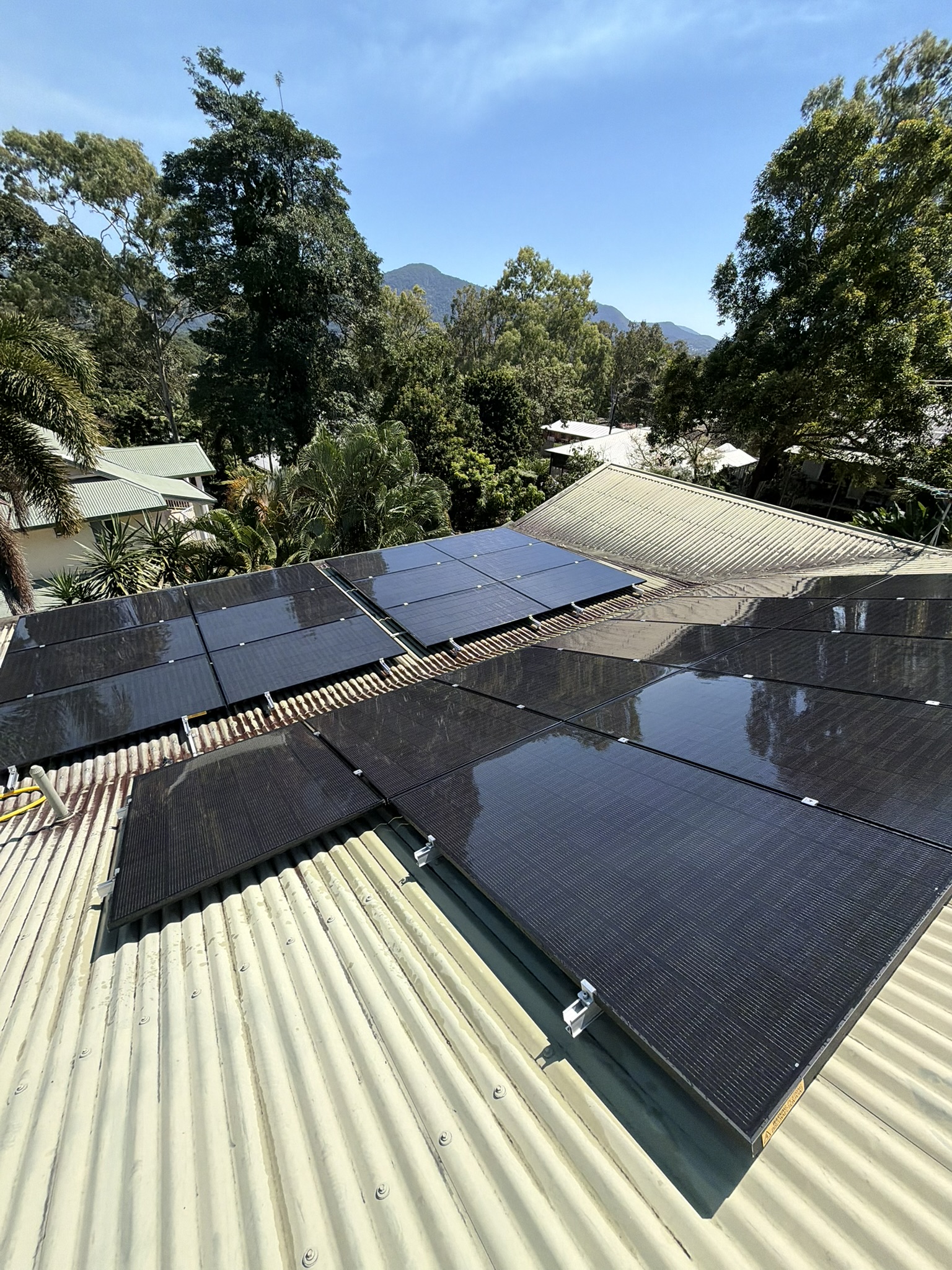 Solar panel cleaning project in Cairns