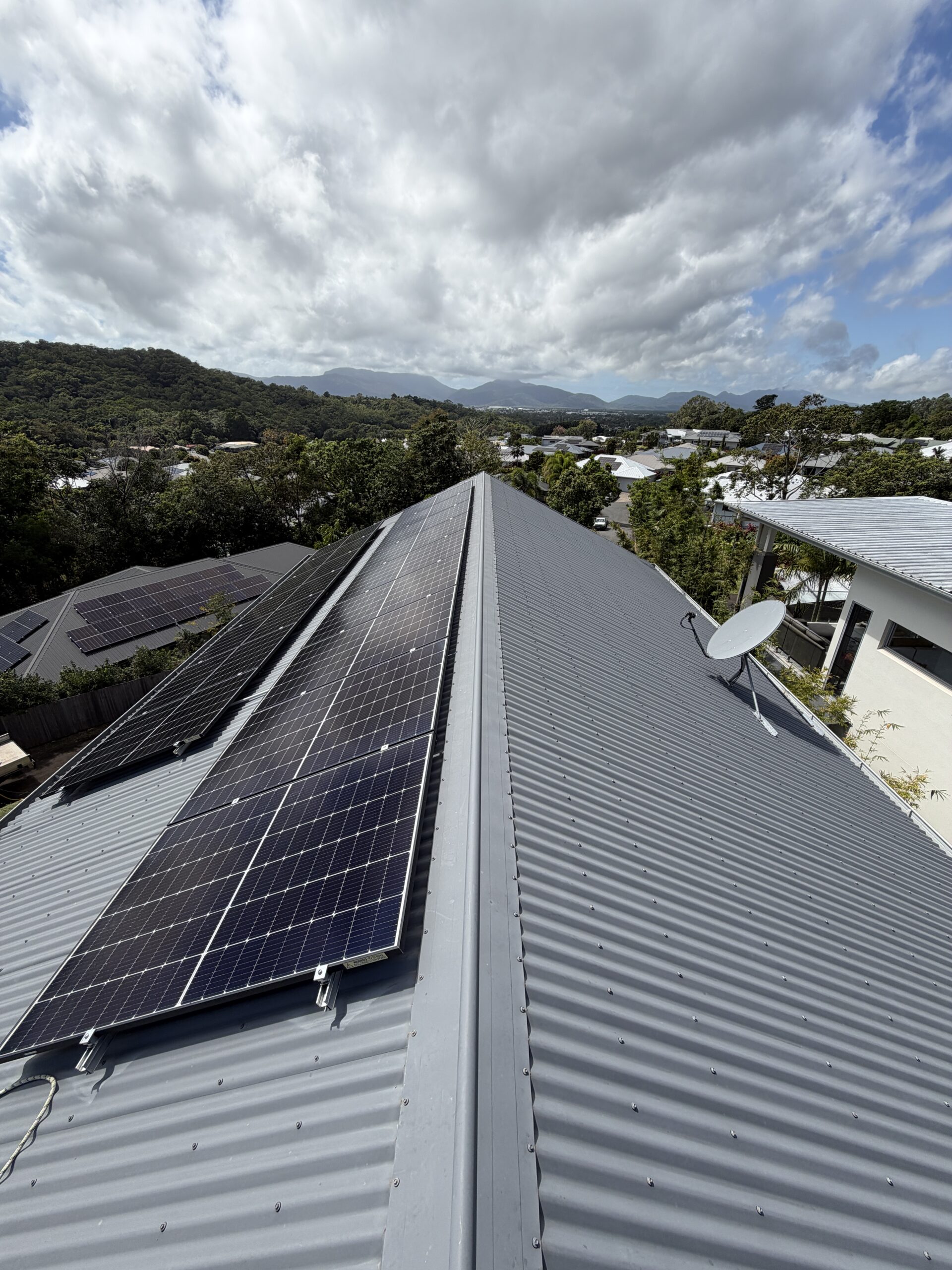 Solar panels after professional cleaning